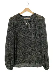 Vorschaubild 1 von Damen Bluse Langarm Gr. 34/XS Oliv Leopard Animal Print