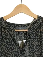 Vorschaubild 3 von Damen Bluse Langarm Gr. 34/XS Oliv Leopard Animal Print