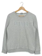 Vorschaubild 1 von Damen Pullover Sweatshirt Gr. 40/L Grau Meliert Logo Sportlich