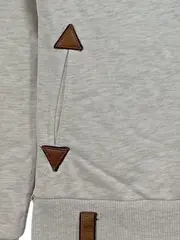 Vorschaubild 3 von Damen Hoodie Kapuzenpullover Beige Meliert Gr. XS