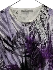 Vorschaubild 8 von Damen Pullover Gr. 38 Lila Paisley Print 3/4-Arm Viskose