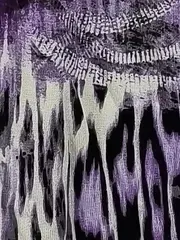 Vorschaubild 7 von Damen Pullover Gr. 38 Lila Paisley Print 3/4-Arm Viskose