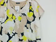 Vorschaubild 4 von TAIFUN Damen T-Shirt Blumenmuster Gr. 40/L Beige Gelb Baumwolle