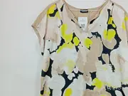 Vorschaubild 3 von TAIFUN Damen T-Shirt Blumenmuster Gr. 40/L Beige Gelb Baumwolle