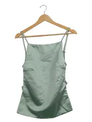 Vorschaubild 1 von Damen Satin Top Gr. 38/M Grün Elegant Spaghettiträger