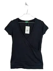 Vorschaubild 1 von Wickelshirt Damen Gr. M Schwarz T-Shirt