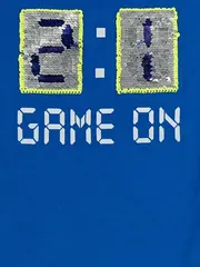 Vorschaubild 3 von Kinder T-Shirt Game On Wendepailletten Blau Gr. 92/98