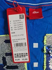 Vorschaubild 4 von Kinder T-Shirt Game On Wendepailletten Blau Gr. 92/98