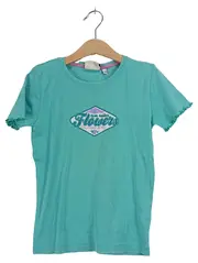Vorschaubild 2 von Mädchen T-Shirt Gr. 128/134 Türkis Flowers Print Rüschen