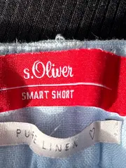 Vorschaubild 3 von Smart Short Damen Shorts Leinen Blau Bindegürtel Gr. W26/34/XS