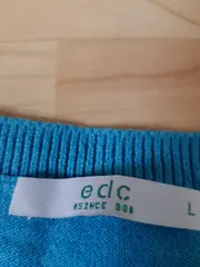 Vorschaubild 5 von Damen Pullover Gr. L Türkis Baumwolle Viskose Casual