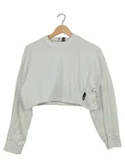 Vorschaubild 1 von Damen Crop Pullover Sweatshirt Beige Gr. S Sportlich