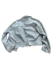 Vorschaubild 2 von Jeansjacke Mädchen Gr. 140 Cropped Hellblau Denim Jacke