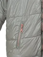 Vorschaubild 3 von Mädchen Winterjacke Grau Gr. 152/158 Kapuze Puffer Jacke