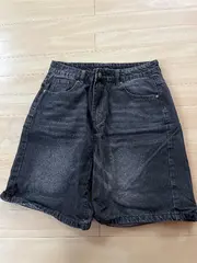 Vorschaubild 3 von High Waist Bermuda Jeans Shorts Damen Grau W33 L20 Casual Baumwolle