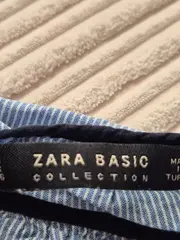 Vorschaubild 5 von Basic Damen Bluse Rüschenärmel gestreift Blau Weiß Gr. S 36
