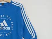 Vorschaubild 3 von Kinder Pullover Gr. 104 Blau Logo Sport Baumwolle Langarm