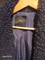 Vorschaubild 2 von Wintermantel Damen Blau Gr. S Langarm Casual Polyester Uni