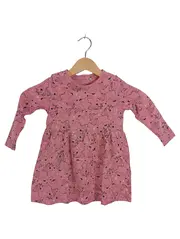 Vorschaubild 1 von Mädchen Kleid Gr. 98 Rosa Einhorn Print Langarm Baumwolle