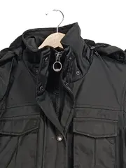 Vorschaubild 3 von Damen Parka Winterjacke Schwarz Gr. S Kapuze Fellbesatz