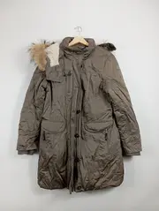 Vorschaubild 2 von Damen Parka Winterjacke Gr. 40 Oliv Echtfell Kapuze Mantel Outdoor