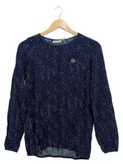 Vorschaubild 1 von Damen Pullover Langarm Blau Gepunktet Gr. XS