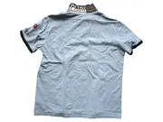 Vorschaubild 2 von Herren Poloshirt Gr. 3XL Blau Baumwolle Logo Stickerei Casual Shirt