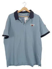 Vorschaubild 1 von Herren Poloshirt Gr. 3XL Blau Baumwolle Logo Stickerei Casual Shirt