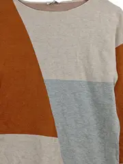 Vorschaubild 2 von Damen Pullover Gr. 34/XS Colorblock Beige Orange Grau