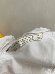 Vorschaubild 3 von Damen Kleid Sommerkleid Gr. 36/S Weiß Baumwolle Rüschen Minikleid Basic