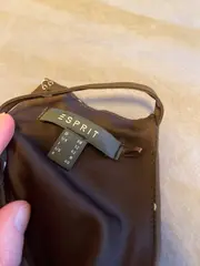 Vorschaubild 5 von Damen Sommerkleid Gr. 38 Braun Polka Dots Trägerkleid Schleife