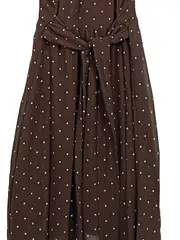 Vorschaubild 4 von Damen Sommerkleid Gr. 38 Braun Polka Dots Trägerkleid Schleife