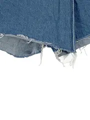 Vorschaubild 3 von Damen Jeansrock Gr. 40/L Blau Knopfleiste Fransen Denim