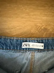 Vorschaubild 4 von Damen Jeansrock Gr. 40/L Blau Knopfleiste Fransen Denim