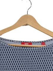 Vorschaubild 4 von Damen Langarm Shirt Blau Geometrisch Muster Gr. XL Baumwolle