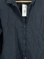 Vorschaubild 3 von Hemdbluse Damen Langarm Baumwolle Blau Gr. 40 L Casual