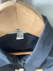 Vorschaubild 5 von Hemdbluse Damen Langarm Baumwolle Blau Gr. 40 L Casual