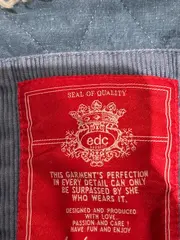 Vorschaubild 5 von EDC by Damen Cord Jacke Gr. M Blau Fellkragen Winterjacke