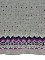 Vorschaubild 4 von Kids Strickkleid Mädchen Gr. 3-4/104 Grau Norwegermuster Weihnachten