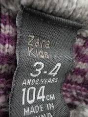 Vorschaubild 5 von Kids Strickkleid Mädchen Gr. 3-4/104 Grau Norwegermuster Weihnachten