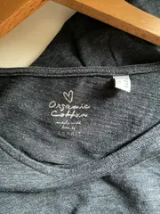 Vorschaubild 4 von Damen Langarmshirt 3/4-Arm Organic Cotton Grau Meliert Gr. XL