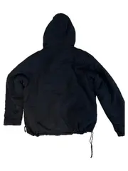 Vorschaubild 4 von Herren Anorak Windjacke Kapuze Schwarz Gr. L Windbreaker