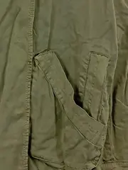 Vorschaubild 4 von Damen Parka Jacke Gr. 36/S Oliv Lyocell Oversized Übergangsjacke Casual