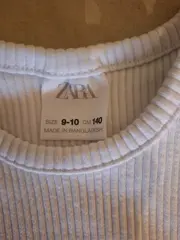 Vorschaubild 2 von Mädchen Ripp-Top Tanktop Weiß Gr. 140 Baumwolle Basic