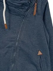 Vorschaubild 3 von Damen Sweatjacke Kapuzenjacke Hoodie Gr. L Blau Meliert