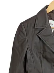 Vorschaubild 3 von Damen Lederjacke Braun Gr. 36/S Echtleder Blazer Jacke