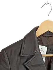 Vorschaubild 4 von Damen Lederjacke Braun Gr. 36/S Echtleder Blazer Jacke