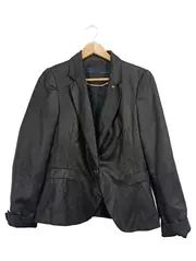 Vorschaubild 1 von Basic Damen Blazer Gr. 40/L Grau Business Jacke Polyester