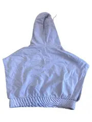 Vorschaubild 5 von Damen Hoodie Kapuzenpullover Kurzarm Cropped Lila Gr. S