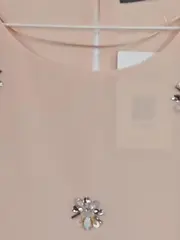 Vorschaubild 4 von Damen Bluse Gr. 36 Rosa Strass Applikationen Elegant